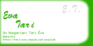 eva tari business card